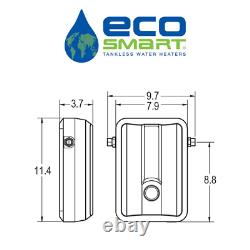 EcoSmart 11 kW Self-Modulating Electric Tankless Water Heater Wall Mountable NEW