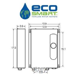 EcoSmart Tankless Electric Water Heater 3.5 GPM 240-Volt 18 kW Self-Modulating