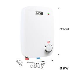 Electric Instant Water Heater 10/8 KW Tankless Under Sink Tap Hot Shower Bath UK