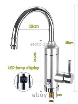 Electric Instant Water Heater Hot & Cold Faucet Tap Mixer Adjust Temperature