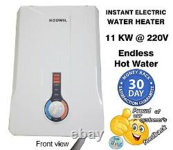 Electric Tankless Water Heater Endless Instant Hot Water 11KW @ 220V RODWIL