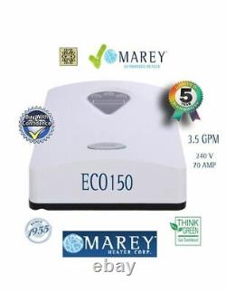 Electric Tankless Water Heater Marey ECO150 Refurbished Best 3.5 GPM 220V 14.6kW