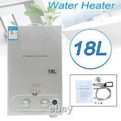 Gas LPG Propane Tankless Instant Water Heater Kettle Camping Shower 18L 4.8GPM