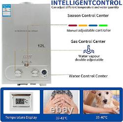 Hot Water Heater Propane Gas LPG 12L Tankless Instant Water Heater withShower Kit