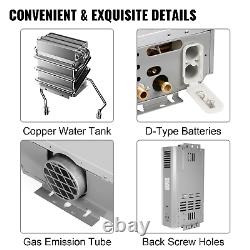 Hot Water Heater Propane Gas LPG Tankless 6/8/10/12/16/18L 4.8GPM Stainless