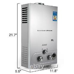 Hot Water Heater Propane Gas Lpg 8l On-demand Tankless Water Heater Digital