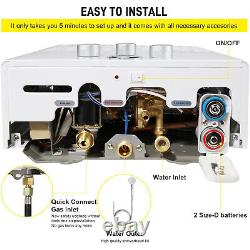 Hot Water Heater Propane Gas Tankless Instant Boiler Shower Kit Portable