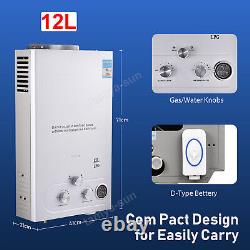 Instant Gas Hot Water Heater Tankless Gas Boiler 12/16/18L LPG Propane Shower UK