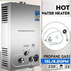 Instant Hot Water 18L LPG Gas Propane Tankless Hot Water Heater with Shower Kit