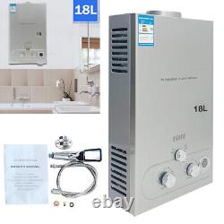 LPG Propane Gas Tankless Instant Water Heater Kettle Camping Shower 18L 4.8GPM