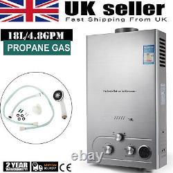 Large 18L LPG Hot Water Heater Propane Gas Tankless Instant Boiler Shower Kit UK