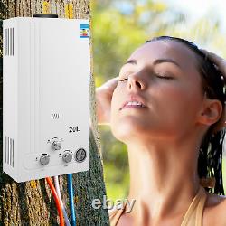 Large 20L LPG Hot Water Heater Propane Gas Tankless Instant Boiler Shower Kit UK