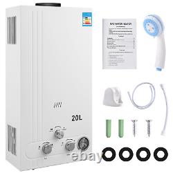 Large 20L LPG Hot Water Heater Propane Gas Tankless Instant Boiler Shower Kit UK