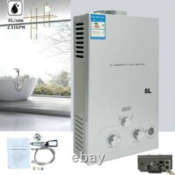 Lpg Hot Water Heater 8L 2.11 GPM Propane Gas Portable Tankless Water Heater 16KW