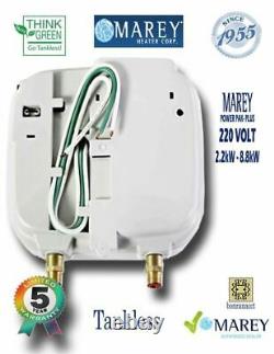 Marey Electric POU Tankless Water Heater PP220 2.5GPM 220V Refurbished US Seller