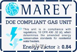 Natural Gas Water Heater Tankless On-Demand Marey GA10FNG 2.7 GPM Best US Seller