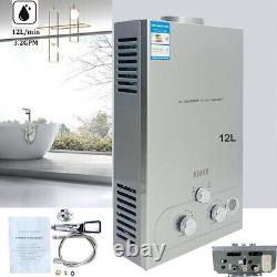 New 8/10/12/16/18L LPG Propane Instant Gas Hot Water Heater Tankless Shower Kit