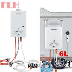 Portable Instant Tankless LPG Propane Gas Hot Water Heater 6L Camping Shower Kit