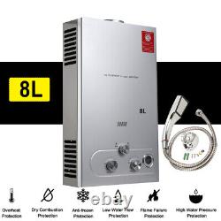 Propane Gas Instant Tankless Water Heater Camping Home Shower 8L Portable