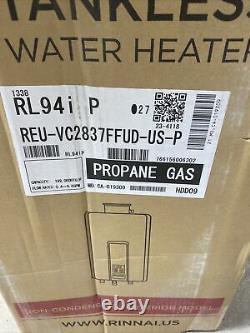 Rinnai RL94iP Tankless Water Heater REU-VC2837FFUD-US-P Propane Gas 199kBTU Q-29