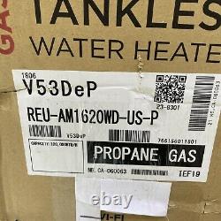 Rinnai V53DeP Tankless Water Heater REU-AM1620WD-US-P Propane Gas 120k BTU Q-23