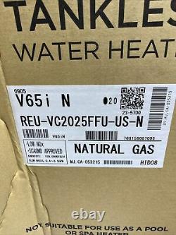 Rinnai V65iN Indoor Tankless Water Heater Natural Gas 150k BTU (S-2 #575)