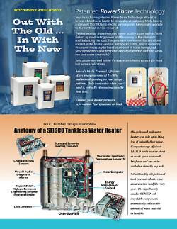 Seisco Tankless Electric Water Heater CA-11 (240V) 2 Chamber for commercial use