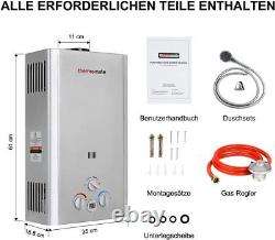 THERMOMATE 12L Instant Gas Hot Water Heater 37mbar Tankless Boiler LPG Outdoor