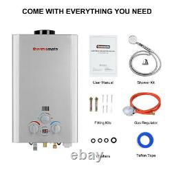 THERMOMATE 16KW 8L Propane Gas Water Heater Outdoor Tankless Instant Hot Boiler