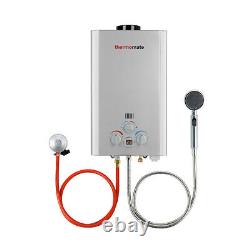 THERMOMATE 8L Instant Hot Gas Water Heater Outdoor Tankless Boiler LPG 37mbar UK