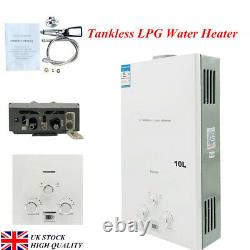 Tankless Hot Water Heater LPG Propane Gas Instant Camping Shower 10L/min