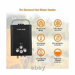 Tankless Water Heater Instant GASLAND Outdoors BE158B 1.58GPM 6L Portable Black
