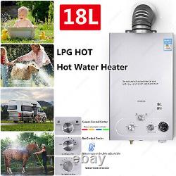 Tankless Water Heater Tankless Gas Boiler LPG Propane 18L Camping Shower Set