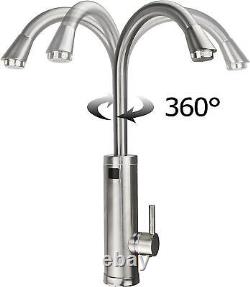 TopSer Pro 220V Tankless Electric Heater Kitchen Taps, 360 Degree Rotate