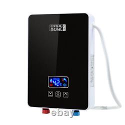 UK 6KW Tankless Instant Electric Hot Water Heater Boiler Bathroom Shower Tap LCD
