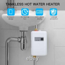 Water Heater 3.8KW Tankless Instant Hot Water Tap Bathroom Kitchen Shower Bath